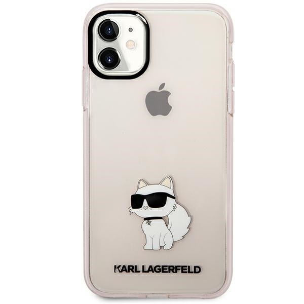 Karl Lagerfeld KLHCN61HNCHTCP Pink Ikonik Choupette iPhone 11 Tok