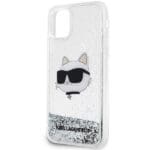 Karl Lagerfeld KLHCN61LNCHCS Silver Glitter Choupette Head iPhone 11 Tok