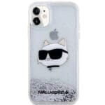 Karl Lagerfeld KLHCN61LNCHCS Silver Glitter Choupette Head iPhone 11 Tok