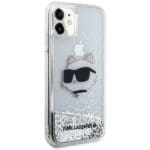 Karl Lagerfeld KLHCN61LNCHCS Silver Glitter Choupette Head iPhone 11 Tok