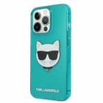 Karl Lagerfeld KLHCP13LCHTRB Glitter Choupette Fun Blue iPhone 13 Pro Tok