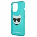 Karl Lagerfeld KLHCP13LCHTRB Glitter Choupette Fun Blue iPhone 13 Pro Tok