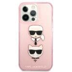 Karl Lagerfeld KLHCP13LKCTUGLP Glitter Karl&Choupette Pink iPhone 13 Pro Tok