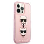 Karl Lagerfeld KLHCP13LKCTUGLP Glitter Karl&Choupette Pink iPhone 13 Pro Tok
