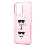 Karl Lagerfeld KLHCP13LKCTUGLP Glitter Karl&Choupette Pink iPhone 13 Pro Tok