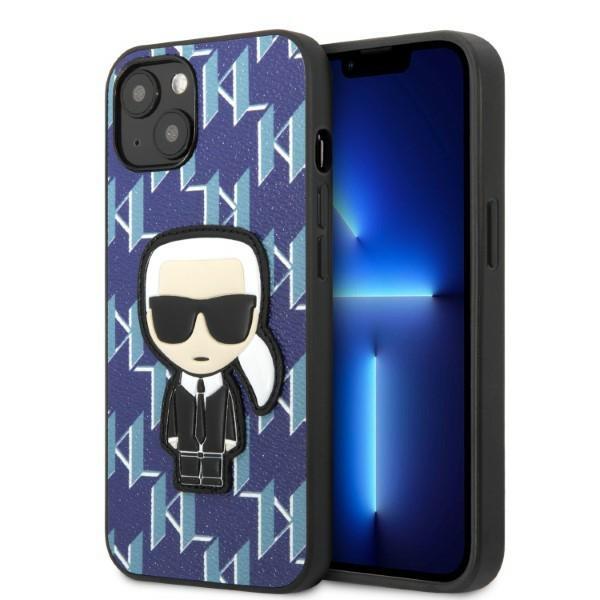 Karl Lagerfeld KLHCP13MPMNIKBL Blue Monogram Ikonik Patch iPhone 13 Tok