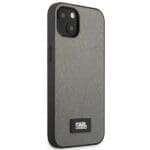 Karl Lagerfeld KLHCP13MSFMP2DG Silver Saffiano Plaque iPhone 13 Tok