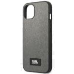 Karl Lagerfeld KLHCP13MSFMP2DG Silver Saffiano Plaque iPhone 13 Tok