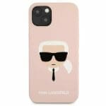 Karl Lagerfeld KLHCP13SSLKHLP Silicone Karl'S Head Light Pink iPhone 13 Mini Tok