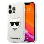 Karl Lagerfeld KLHCP13XCTR Transparent Choupette Head iPhone 13 Pro Max Tok