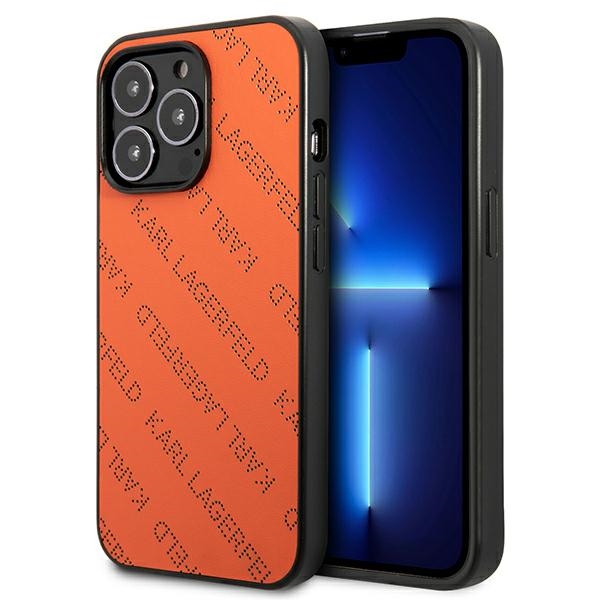 Karl Lagerfeld KLHCP13XPTLO Orange Perforated Allover iPhone 13 Pro Max Tok