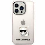 Karl Lagerfeld KLHCP14LCTTRI Pink Transparent Choupette Body iPhone 14 Pro Tok