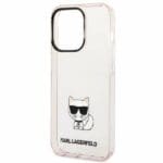 Karl Lagerfeld KLHCP14LCTTRI Pink Transparent Choupette Body iPhone 14 Pro Tok