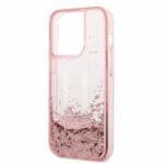 Karl Lagerfeld KLHCP14LLBKLCP Pink Liquid Glitter Big KL iPhone 14 Pro Tok
