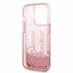 Karl Lagerfeld KLHCP14LLBKLCP Pink Liquid Glitter Big KL iPhone 14 Pro Tok