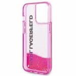 Karl Lagerfeld KLHCP14LLCKVF Pink Liquid Glitter Elong iPhone 14 Pro Tok