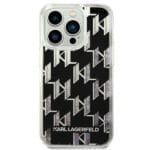 Karl Lagerfeld KLHCP14LLMNMK Black Liquid Glitter Monogram iPhone 14 Pro Tok