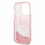 Karl Lagerfeld KLHCP14LLNCHCP Pink Glitter Choupette Head iPhone 14 Pro Tok