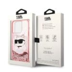 Karl Lagerfeld KLHCP14LLNCHCP Pink Glitter Choupette Head iPhone 14 Pro Tok