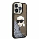 Karl Lagerfeld KLHCP14LLNKHCK Black Glitter NFT Karl Head iPhone 14 Pro Tok
