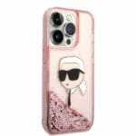 Karl Lagerfeld KLHCP14LLNKHCP Pink Glitter NFT Karl Head iPhone 14 Pro Tok