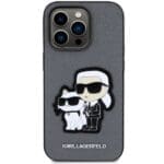 Karl Lagerfeld KLHCP14LSANKCPG Hardcase Silver Saffiano Karl & Choupette iPhone 14 Pro Tok
