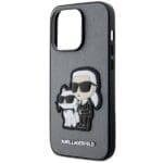 Karl Lagerfeld KLHCP14LSANKCPG Hardcase Silver Saffiano Karl & Choupette iPhone 14 Pro Tok