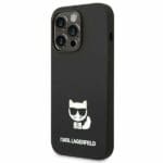 Karl Lagerfeld KLHCP14LSLCTBK Black Silicone Choupette Body iPhone 14 Pro Tok