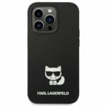 Karl Lagerfeld KLHCP14LSLCTBK Black Silicone Choupette Body iPhone 14 Pro Tok