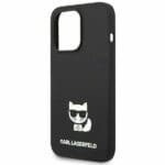 Karl Lagerfeld KLHCP14LSLCTBK Black Silicone Choupette Body iPhone 14 Pro Tok