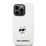Karl Lagerfeld KLHCP14LSNCHBCH White Silicone Choupette iPhone 14 Pro Tok