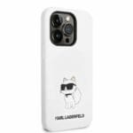 Karl Lagerfeld KLHCP14LSNCHBCH White Silicone Choupette iPhone 14 Pro Tok