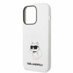 Karl Lagerfeld KLHCP14LSNCHBCH White Silicone Choupette iPhone 14 Pro Tok