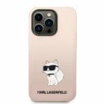 Karl Lagerfeld KLHCP14LSNCHBCP Pink Silicone Choupette iPhone 14 Pro Tok
