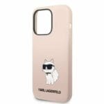Karl Lagerfeld KLHCP14LSNCHBCP Pink Silicone Choupette iPhone 14 Pro Tok