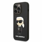 Karl Lagerfeld KLHCP14LSNIKBCK Black Silicone Ikonik iPhone 14 Pro Tok