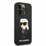 Karl Lagerfeld KLHCP14LSNIKBCK Black Silicone Ikonik iPhone 14 Pro Tok