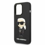 Karl Lagerfeld KLHCP14LSNIKBCK Black Silicone Ikonik iPhone 14 Pro Tok