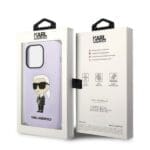Karl Lagerfeld KLHCP14LSNIKBCU Purple Silicone Ikonik iPhone 14 Pro Tok