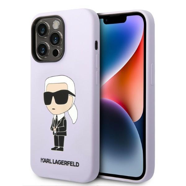Karl Lagerfeld KLHCP14LSNIKBCU Purple Silicone Ikonik iPhone 14 Pro Tok