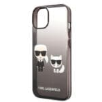 Karl Lagerfeld KLHCP14LTGKCK Hardcase Black Gradient Ikonik Karl & Choupette iPhone 14 Pro Tok