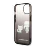 Karl Lagerfeld KLHCP14LTGKCK Hardcase Black Gradient Ikonik Karl & Choupette iPhone 14 Pro Tok