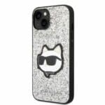 Karl Lagerfeld KLHCP14MG2CPS Silver Glitter Choupette Patch iPhone 14 Plus Tok
