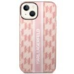 Karl Lagerfeld KLHCP14MHKLSPCP Pink Mono Vertical Stripe iPhone 14 Plus Tok