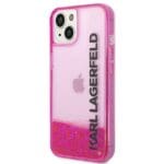Karl Lagerfeld KLHCP14MLCKVF Pink Liquid Glitter Elong iPhone 14 Plus Tok