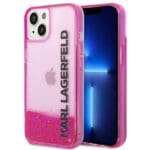 Karl Lagerfeld KLHCP14MLCKVF Pink Liquid Glitter Elong iPhone 14 Plus Tok