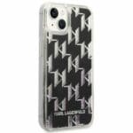 Karl Lagerfeld KLHCP14MLMNMK Black Liquid Glitter Monogram iPhone 14 Plus Tok