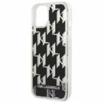 Karl Lagerfeld KLHCP14MLMNMK Black Liquid Glitter Monogram iPhone 14 Plus Tok
