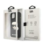 Karl Lagerfeld KLHCP14SKH3DBK Black 3D Rubber Karl`s Head iPhone 14 Tok