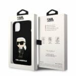 Karl Lagerfeld KLHCP14SSNIKBCK Black Silicone Ikonik iPhone 14 Tok